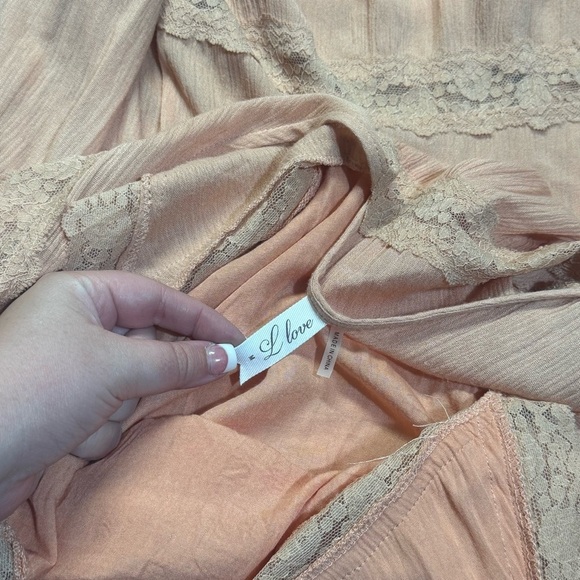 L Love Fairy Ethereal Cottagecore Peasant Bohemian Tiered Gauzy Maxi Dress M - Picture 7 of 12